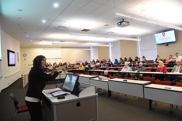 Dr. Rubio speaking at SJU Annual Catholic Lecture 