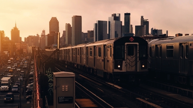 Subway train in Queens