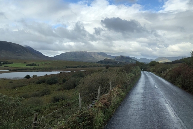 winding road in Ireland