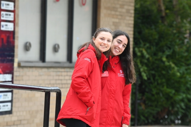 SJU student ambassadors smiling 2