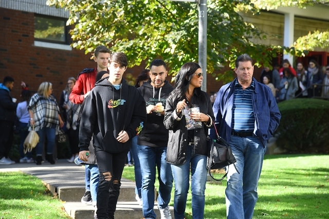 Students and families at SI Open House