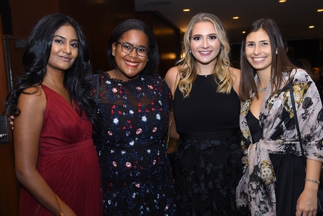 Four guest pose for a photo at the St. John’s University 2019 President’s Dinner