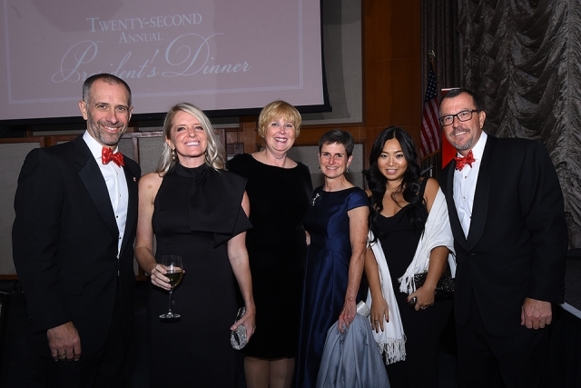 Dean Simons and guests at the St. John’s University 2019 President’s Dinner