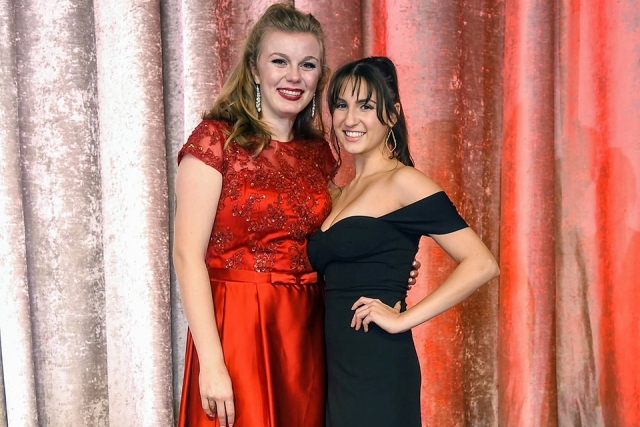 Two guests pose for a picture at the St. John’s University 2019 President’s Dinner 