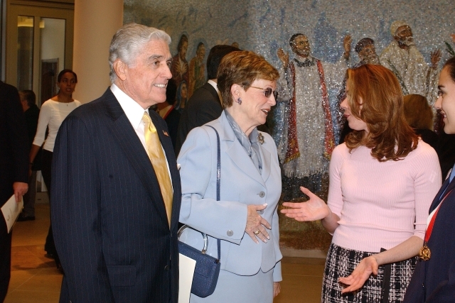 Mr and Mrs Brennan Shaking Hands