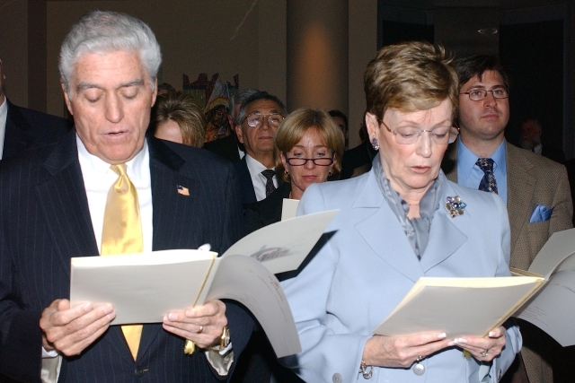 Mr and Mrs Brennan Singing in Church