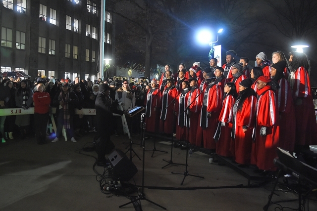 St. John's University students singing