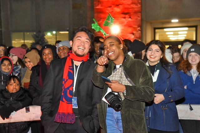 Students in the crowd