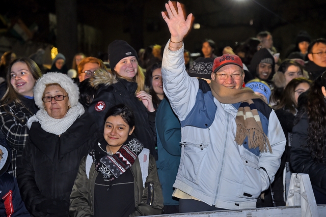 Attendees in the crowd