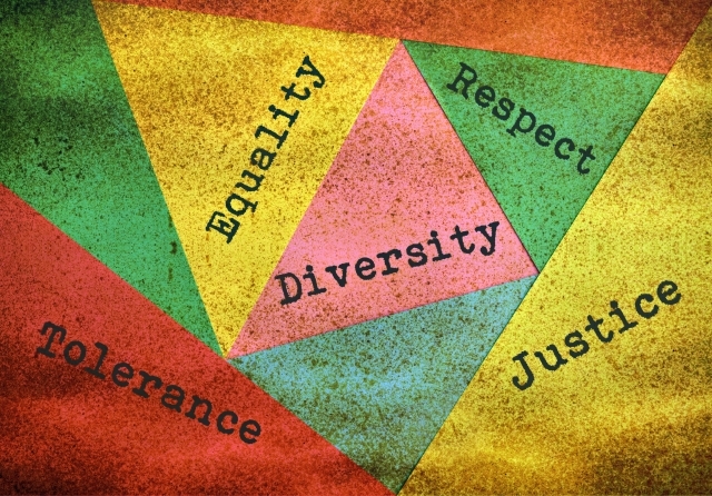 Graphic that says equality justice diversity