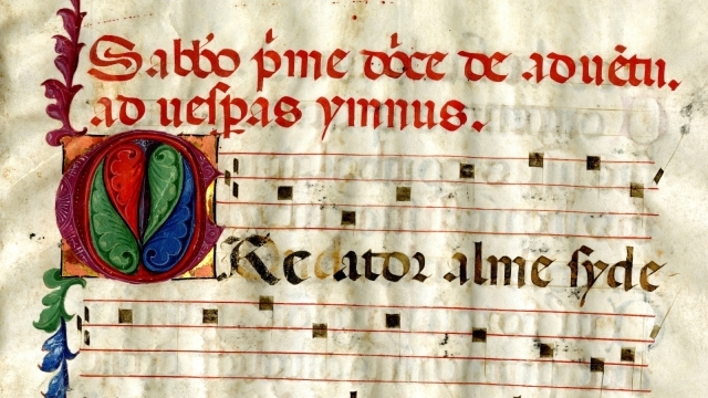 illuminated manuscript choir sheet