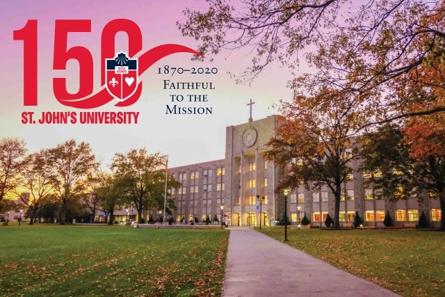 St Augustine at Night with SJU 150th Logo