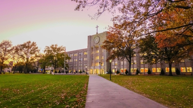 St Augustine Building at night