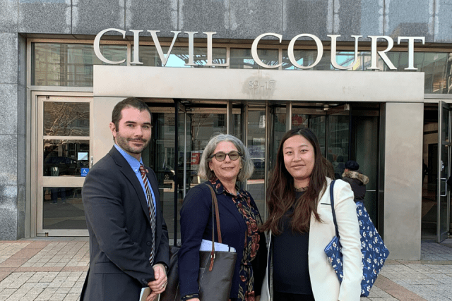 L-R: Dan Drury '20, Helen Wrobel '94, and Rita Wang ‘19LL.M