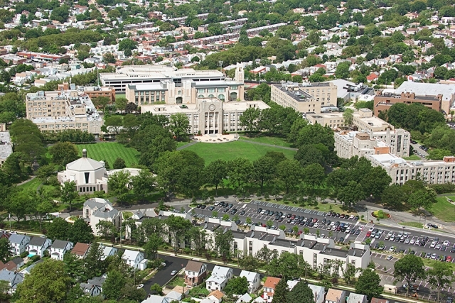 Overhead view of Queens Campus
