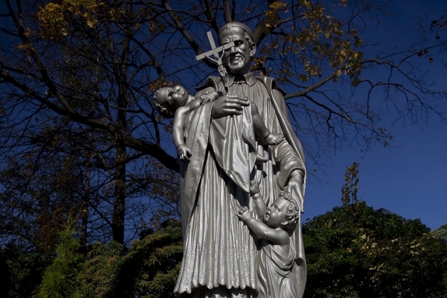 St. Vincent de Paul statue on Staten Island campus