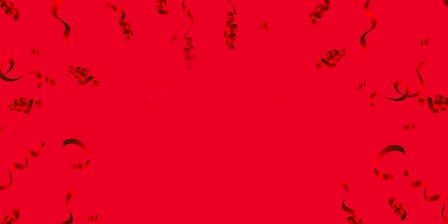 Red background with red streamers