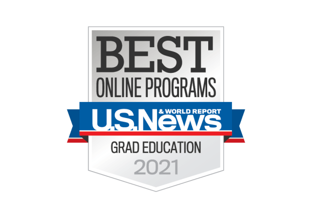 Best Online Programs U.S. News and World Report Grad Education 2021 Badge