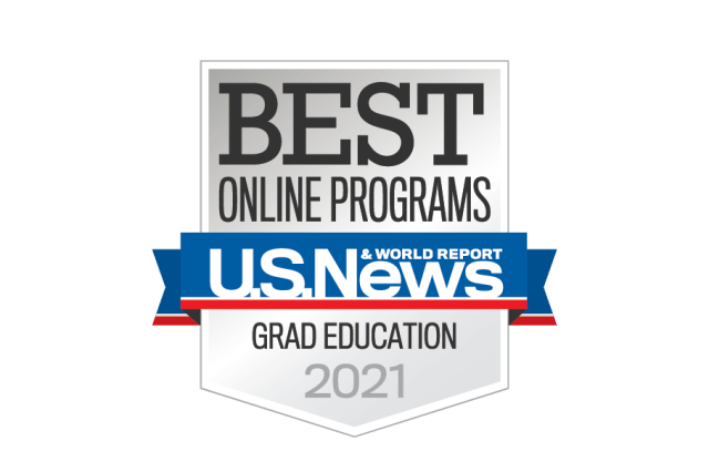 Best Online Programs U.S. News and World Report Grad Education 2021 Badge
