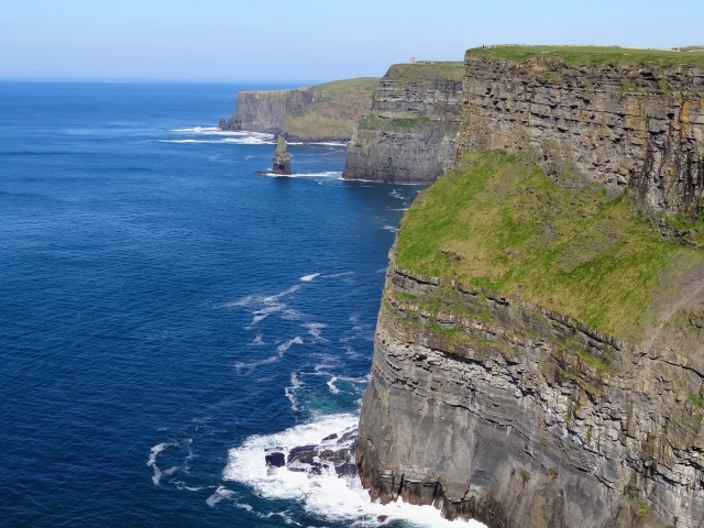 cilffs of Ireland overlooking blue water