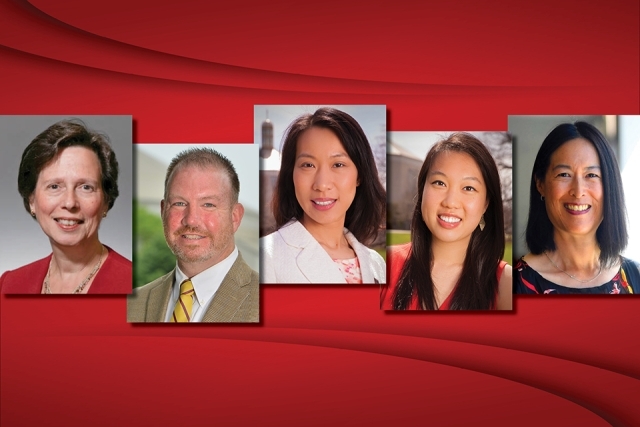 From Left to Right: Judith L. Beizer, Pharm.D. BCGP, John Conry ‘92P,’96Pharm.D., Sum Lam, Pharm.D., BCPS, BCGP Kimberly E. Ng, ‘12Pharm.D., Sharon See, Pharm.D., BCPS, BCGP. 