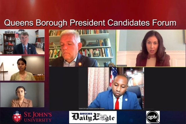 Screenshot of Virtual Queens Borough President Candidate Forum