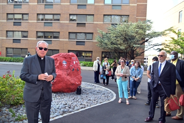 Blessing Marks the Return of Education Faculty to Campus