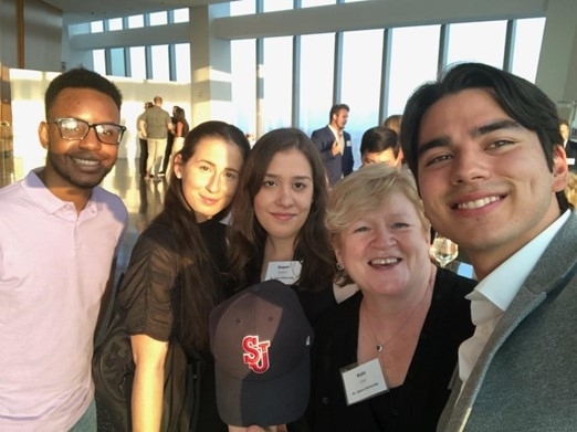 L to R: Carl JiJita Accelerated MS Degree HMT student, Samantha Alterman ’20CCPS, Raquel Goncalves ’20GCCPS, ‘21MSIHM, Kate Smith ’20CCPS, ‘22MSIHM and Tristan Wenger (Accelerated MS Degree HMT student)