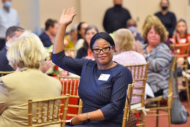 2021 McCallen Society Luncheon attendees sitting at tables