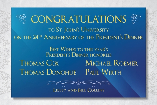 President's Dinner Sponsors