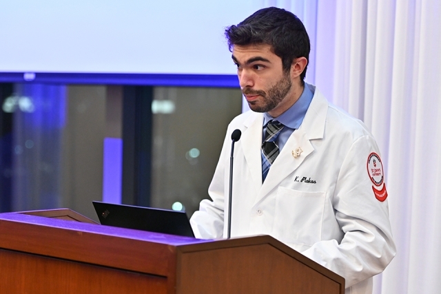 Radiologic Sciences student speaking at the podium