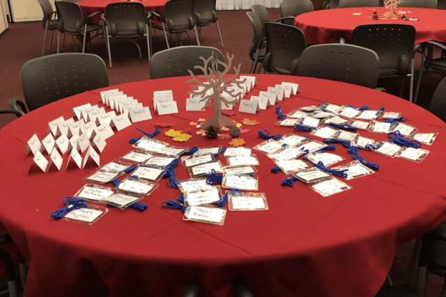 Catholic Scholars Thanksgiving table set