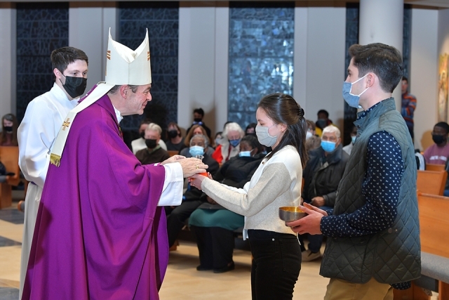 Bishop Brennan Enjoys Warm Welcome from Alma Mater