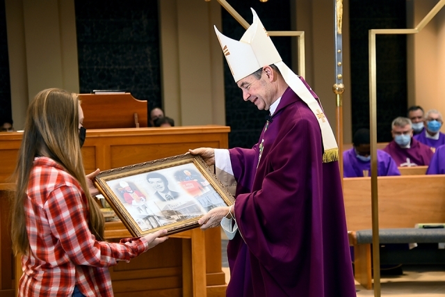 Bishop Brennan Enjoys Warm Welcome from Alma Mater  