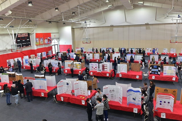 Overhead view of Student Research Conference