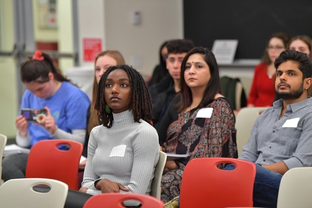 Lecture attendants in their seats