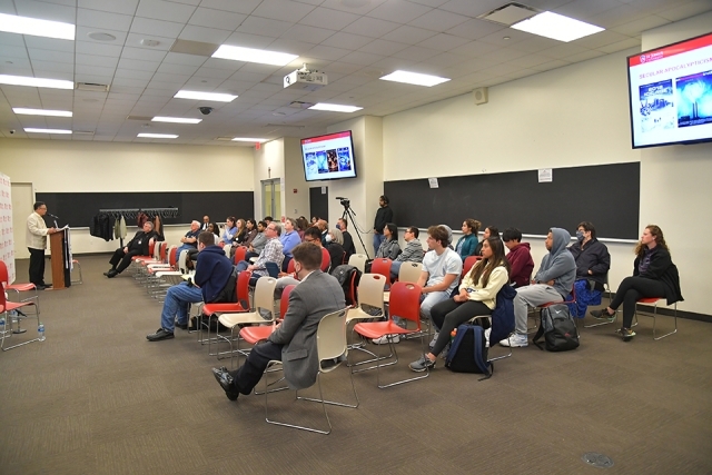 Lecture attendants in the room