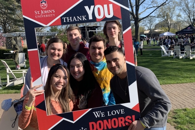 Thank You To Donors Photo Frame with students holding it
