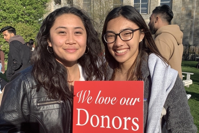 Thank You To Donors Photo Frame with students holding it