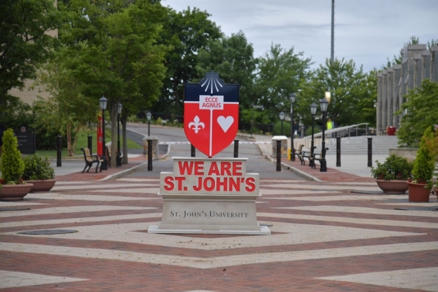 St. John's Crest on Queens Campus
