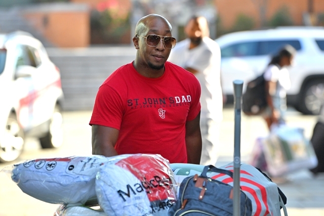 St. John's Dad at move in day