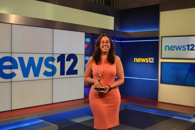 Christine McGrath on News12 set