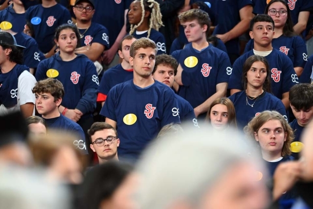 Students sitting at 2022 New Student Convocation