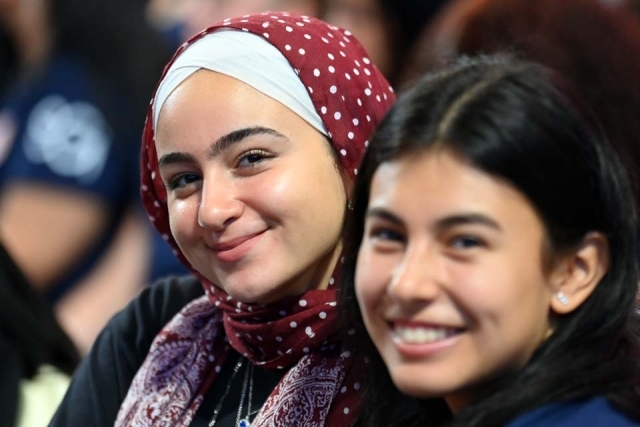 Students sitting at 2022 New Student Convocation