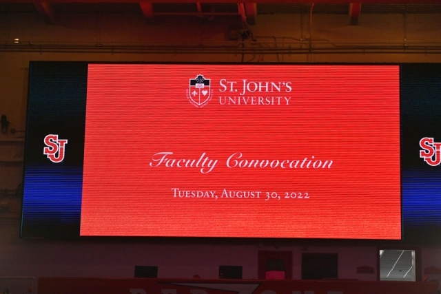 St. John's projected banner