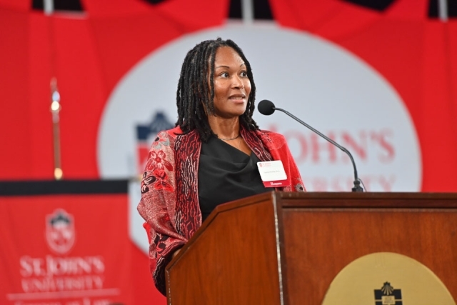 Speaker at the podium