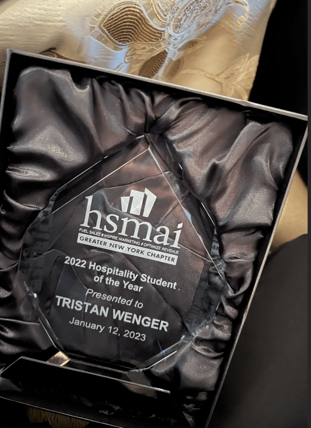 Hospitality Management Student Wins Top Award for Leadership