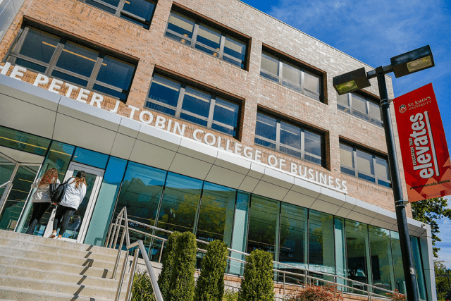 exterior shot of The Peter J. Tobin College of Business