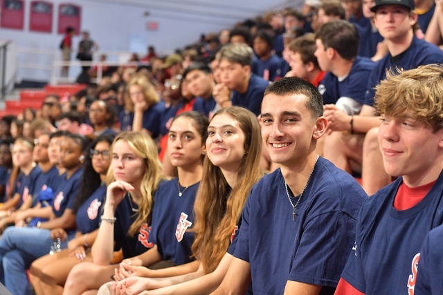 Seated students at New Student Convocation