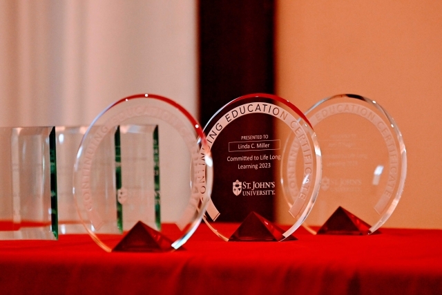 2024 Training and Development Certificate Graduation awards on table